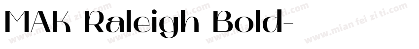 MAK Raleigh Bold字体转换